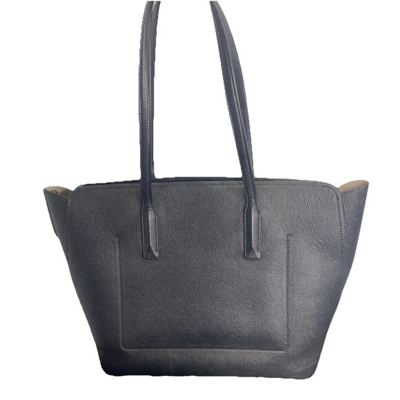 Kate Spade Black Leather Tote Bag Shoulder Purse Handbag Large Everyday - Picture 6 of 16